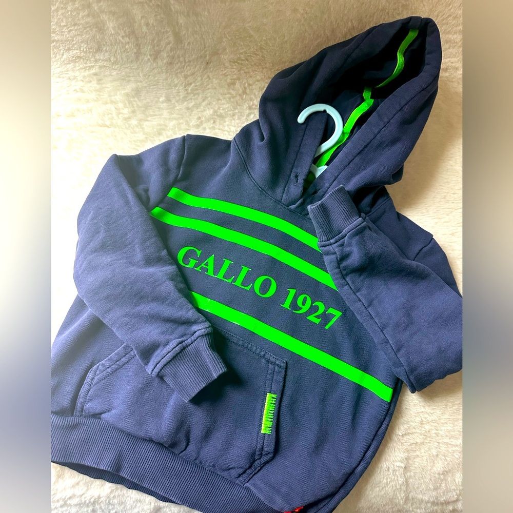 EUC Gallo 1927 Made in Italy boys hoodie in navy